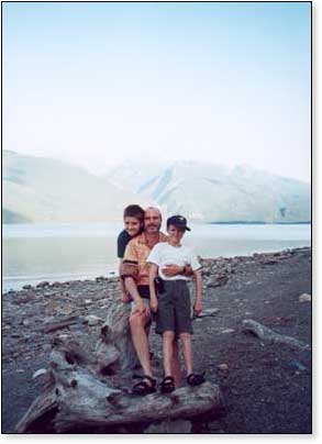 Carl and the boys on a mountan